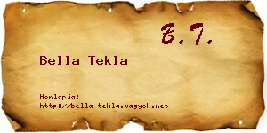 Bella Tekla névjegykártya